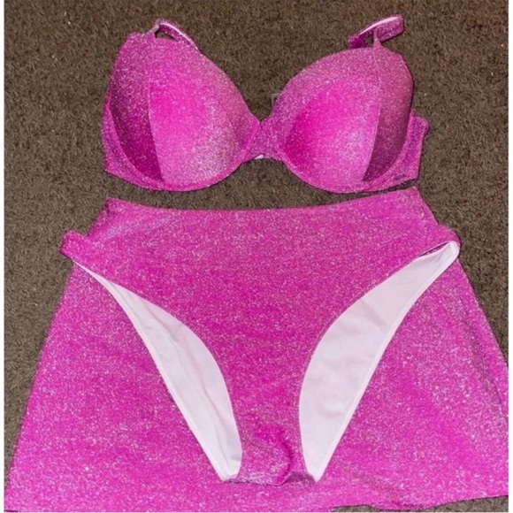 Victoria's Secret Pink Glitter Bikini Set - Picture 1 of 8